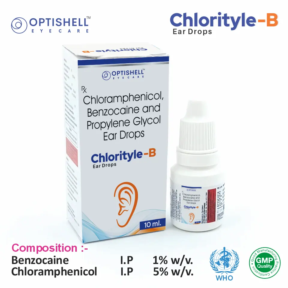 Benzocaine 1% + Chloramphenicol 5% Ear Drops PCD Franchise